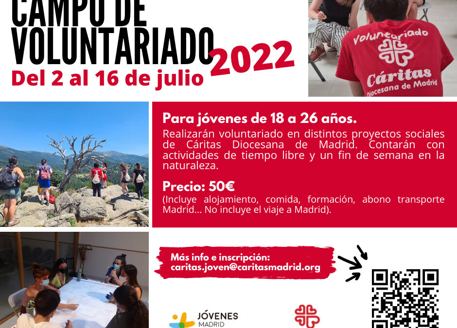 Campo de Voluntariado para Jóvenes – JULIO DE 2022