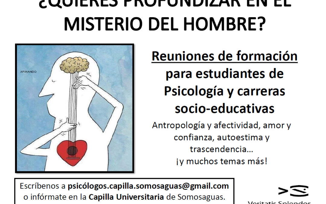 ¿Quieres profundizar en el misterio del hombre?